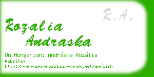 rozalia andraska business card