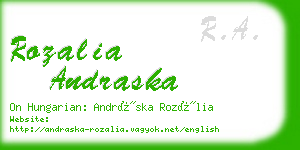 rozalia andraska business card